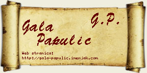 Gala Papulić vizit kartica
